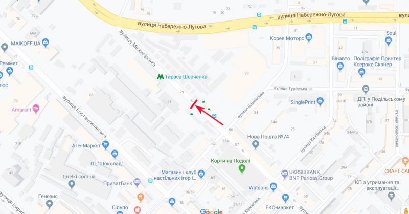 Скролл/Ситиборд, Киев, Межигірська вул. 83, 50м від ст.м. "Тараса Шевченка"