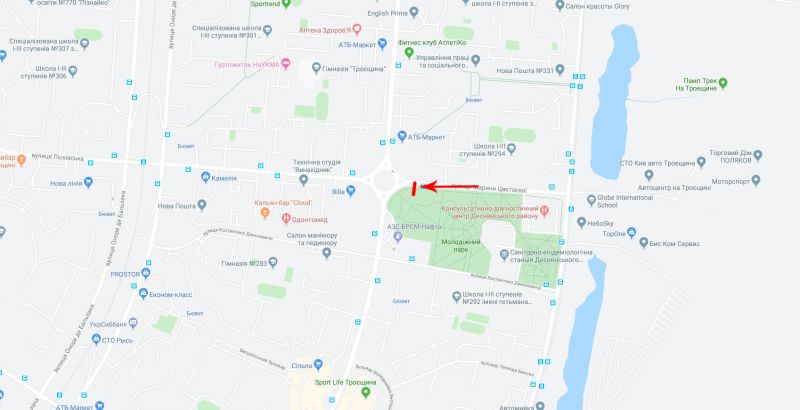 Билборд/Щит, Киев, Цвєтаєвої Марини вул. 8, супермаркет "Novus", "АТБ", "Нова Пошта"