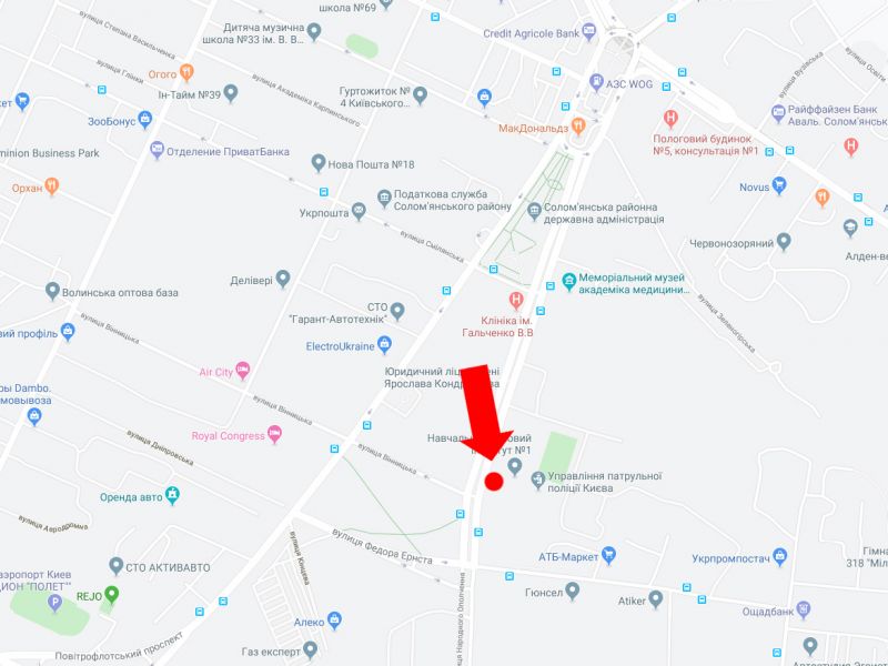 Билборд/Щит, Киев, Народного Ополчення вул. 9 - вул. Вінницька, в сторону аеропорту "Київ"