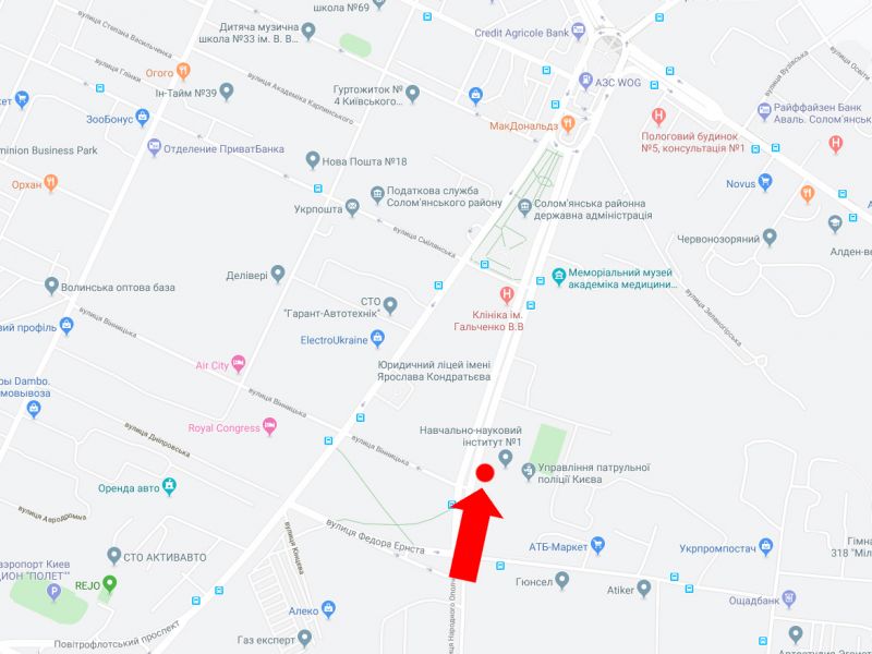 Ролер/Призматрон, Київ, Народного Ополчення вул. 9 - вул. Вінницька, в сторону пл. Севастопольської