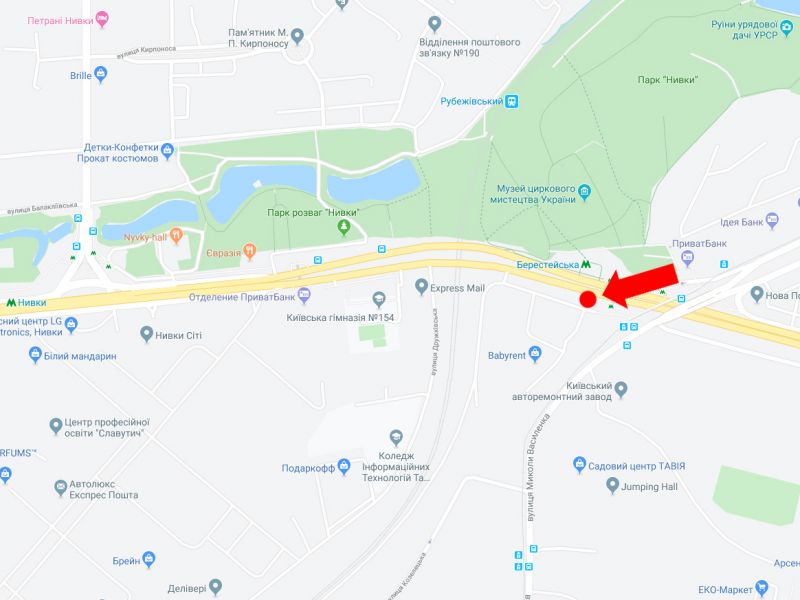 Билборд/Щит, Киев, Перемоги пр. 57, ст.м. "Берестейська", з центру
