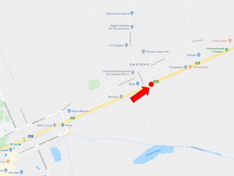 Билборд/Щит, Киев, Броварський пр., 65 - вул. Радистів, роздільник, з центру