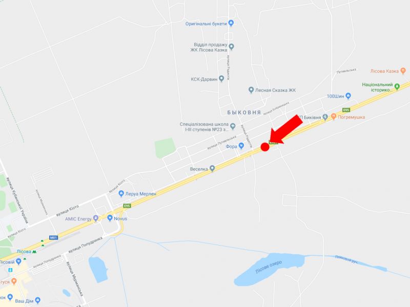 Билборд/Щит, Киев, Броварський пр., 65 - вул. Радистів, роздільник, в центр