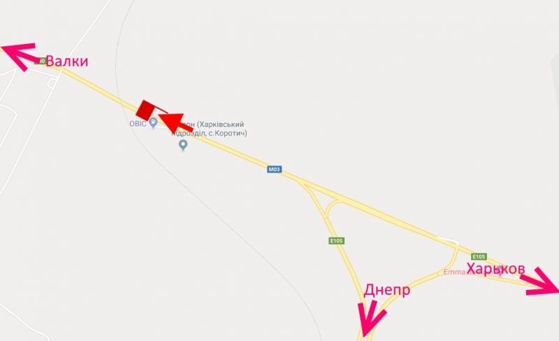 Білборд/Щит, Траси, Траса Київ-Харків-461 км-біля АЗС ОВІС у р-ні Люботина - у бік Валок