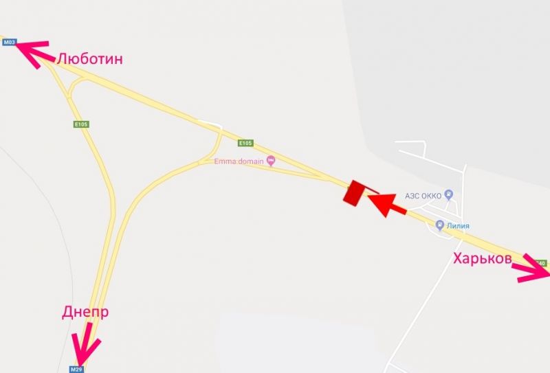Білборд/Щит, Траси, Траса Київ-Харків-463 км-біля АЗС ОККО та Лілія-прапорець №5-у бік Люботина