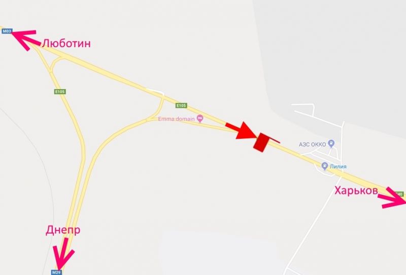 Білборд/Щит, Траси, Траса Київ-Харків-463 км-біля АЗС ОККО та Лілія-прапорець №5-у бік Харкова