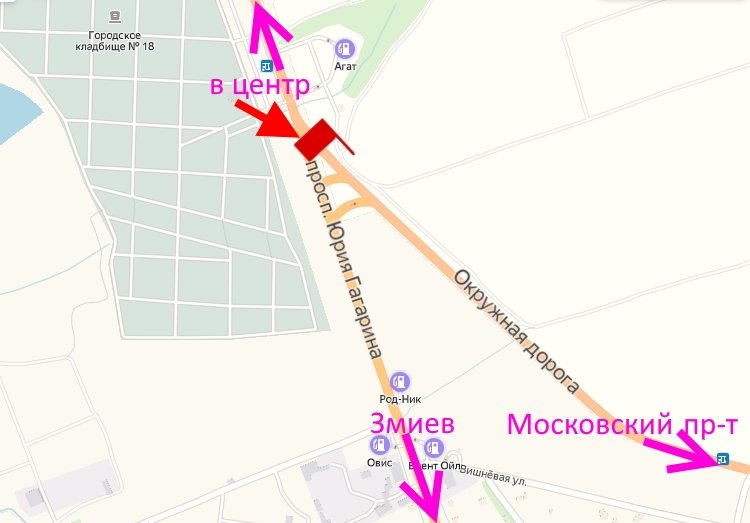 Білборд/Щит, Харків, Проспект Гагаріна-розв'язка з кільцевою - з центру