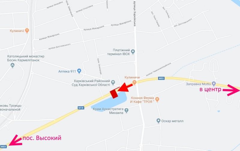 Білборд/Щит, Траси, Сімферопольське шосе-вул. Харківська -біля районного суду-з центру