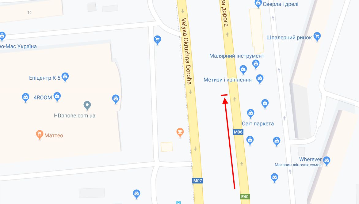 Ролер/Призматрон, Київ, Кільцева дорога/вул. Зодчих, 74 на розподілювачі у напрямку пр. Перемоги