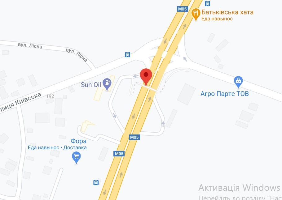 Реклама на мостах, Трассы, М-05 Одеська тр. 24+510 км від КПП. Шостий 2,20.16,20 від Києва - с. Глеваха, світлофор-перехреття, поворот на ФОРА, Ресторан Бістро Пекаря, з Києва