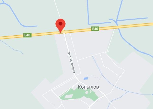 Реклама на мостах, Трассы, М-06 Житомирська траса 46+370 км від КПП. Пятнадцятий від Києва, с. Копилів, поворот на с. Маковище - зупинка, напрямок - в Київ