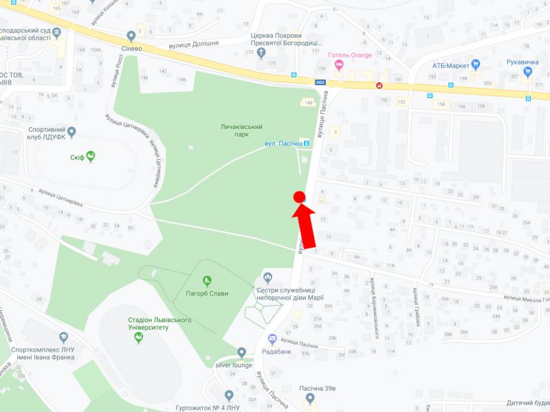 Ситилайт, Львов, Пасічна вул., 11, навпроти (зуп. "Пасічна"), в бік вул. Личаківської