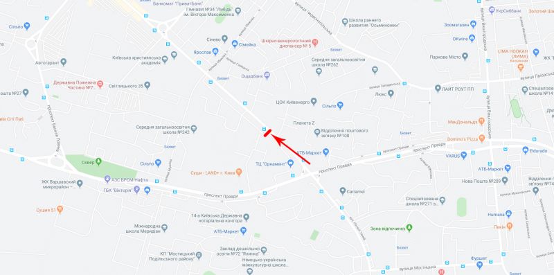 Билборд/Щит, Киев, Свободи пр-т 4, рух в напрямку від Правди пр-т