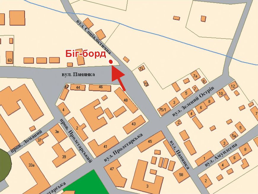 Билборд/Щит, Полтава, Панянки вул., 46(Евродом)