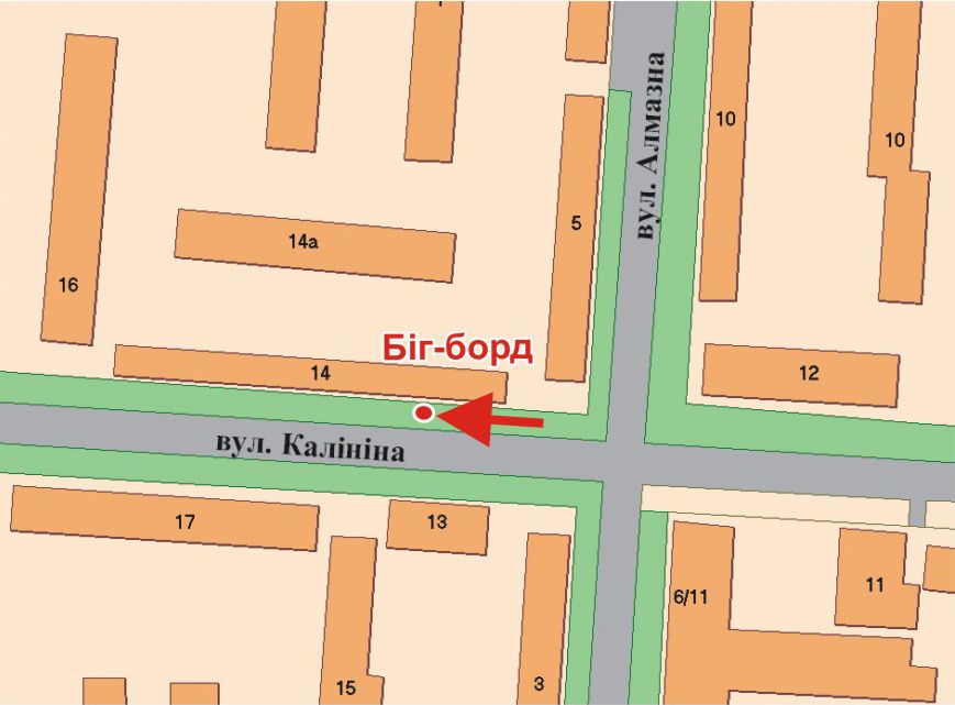 Билборд/Щит, Полтава, І. Мазепи вул. (Калініна), 14