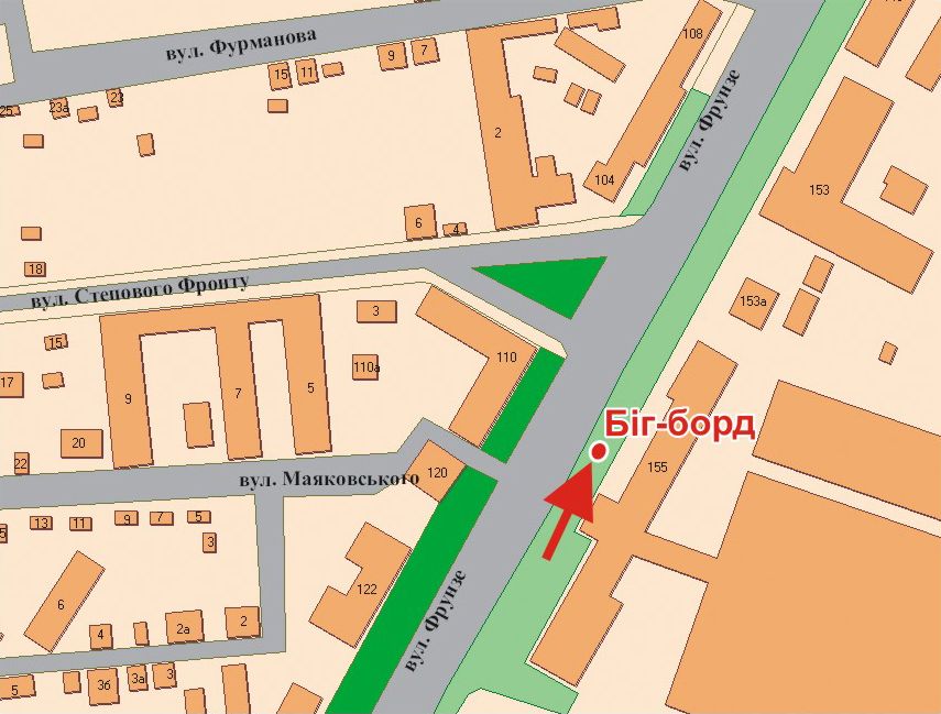 Билборд/Щит, Полтава, Європейська вул. (Фрунзе), 155 ("Електромотор)