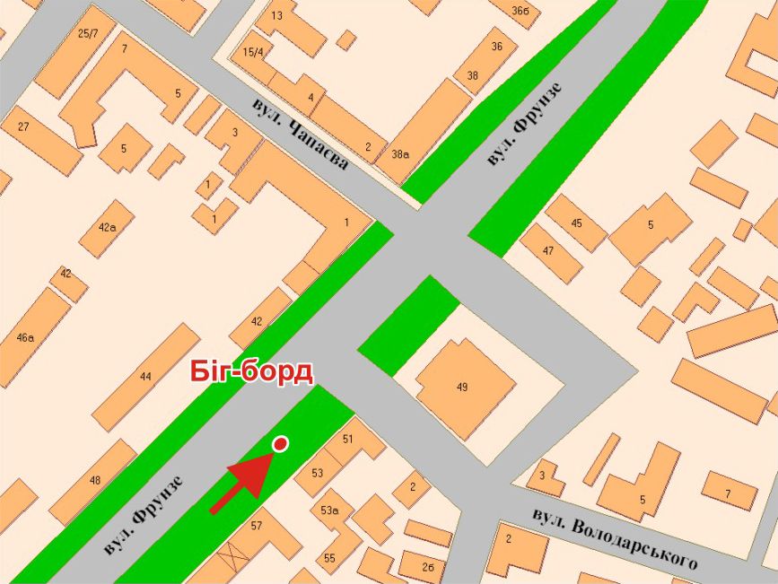 Билборд/Щит, Полтава, Європейська вул. (Фрунзе),53 (м-н Перлина)