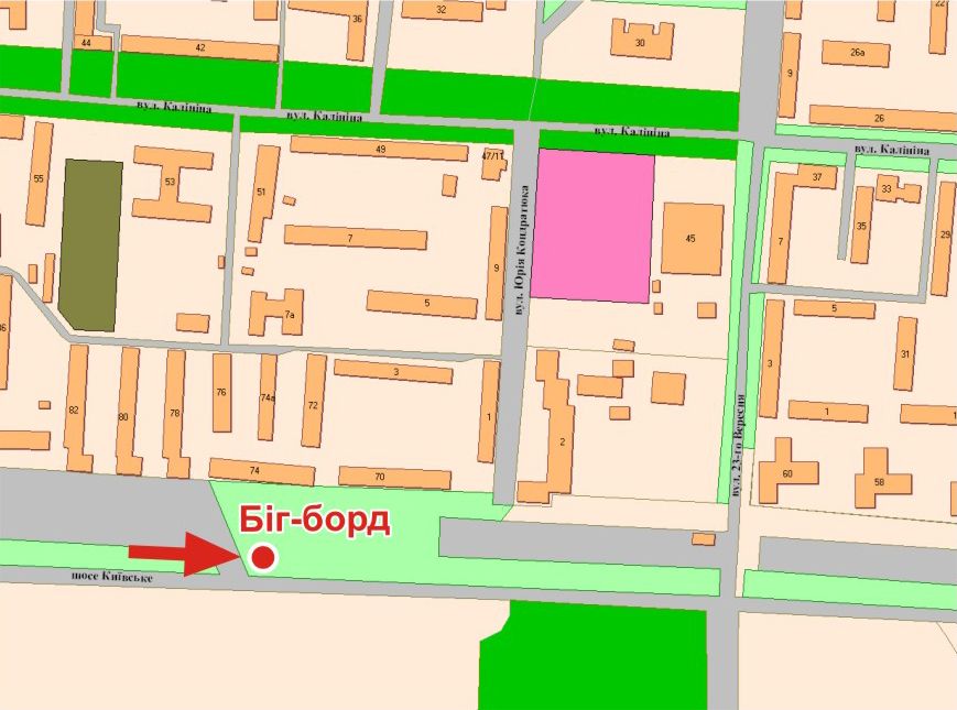 Билборд/Щит, Полтава, К.Шосе вул., 70 (в’їзд до Эпицентру)