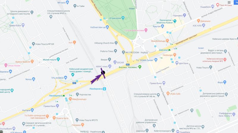 Билборд/Щит, Киев, пр. Броварський, 53