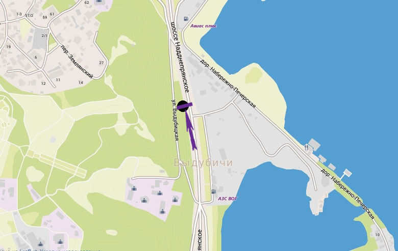 Ролер/Призматрон, Київ, Наддніпрянське шосе, 140 м від мосту Патона