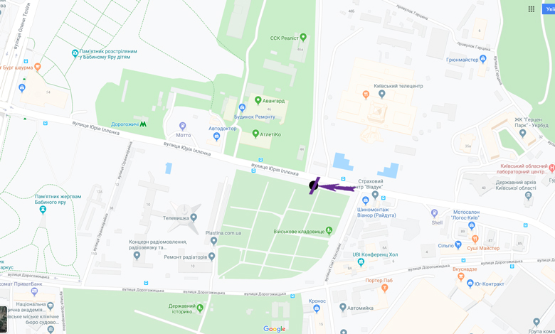 Скрол/Сітіборд, Київ, вул. Іллєнка Юрія, навпроти Телецентру
