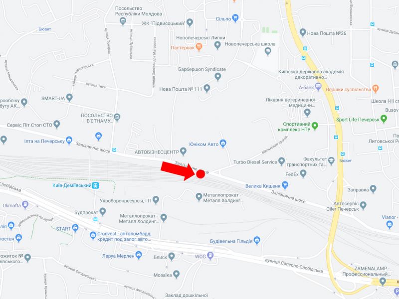 Билборд/Щит, Киев, Залізничне шосе - Військовий проїзд, ЖК "Новопечерські липки", в сторону вул. Бойчука (колиш. вул. Кіквідзе)