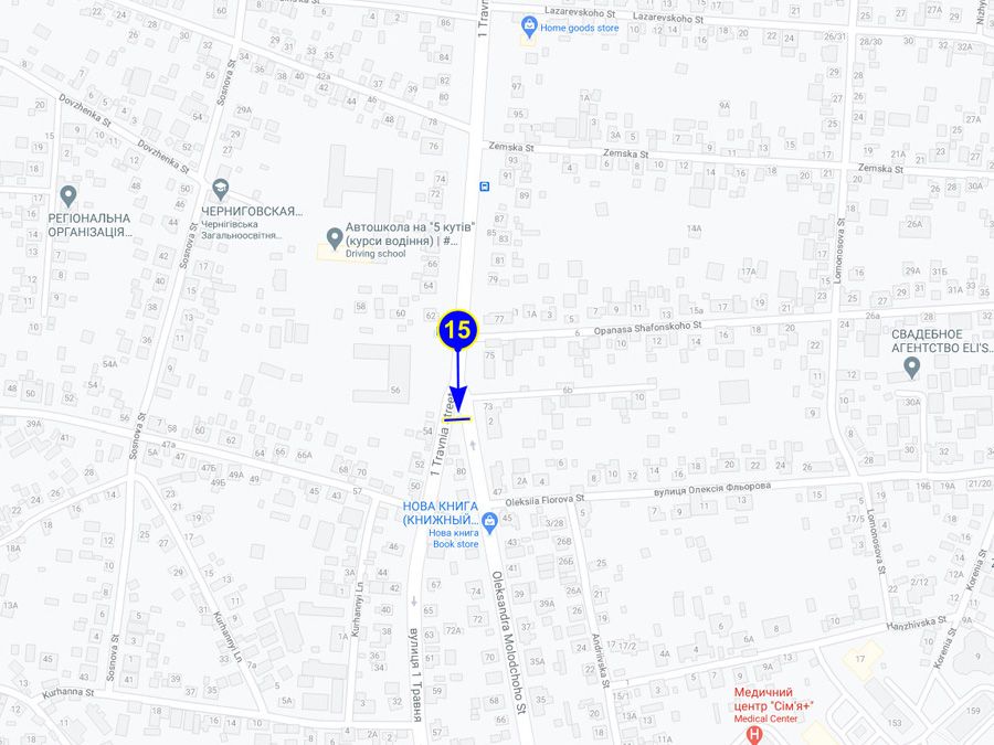 Билборд/Щит, Чернигов, проспект Грушевського х вул. Молодшего (ЗОШ 5)