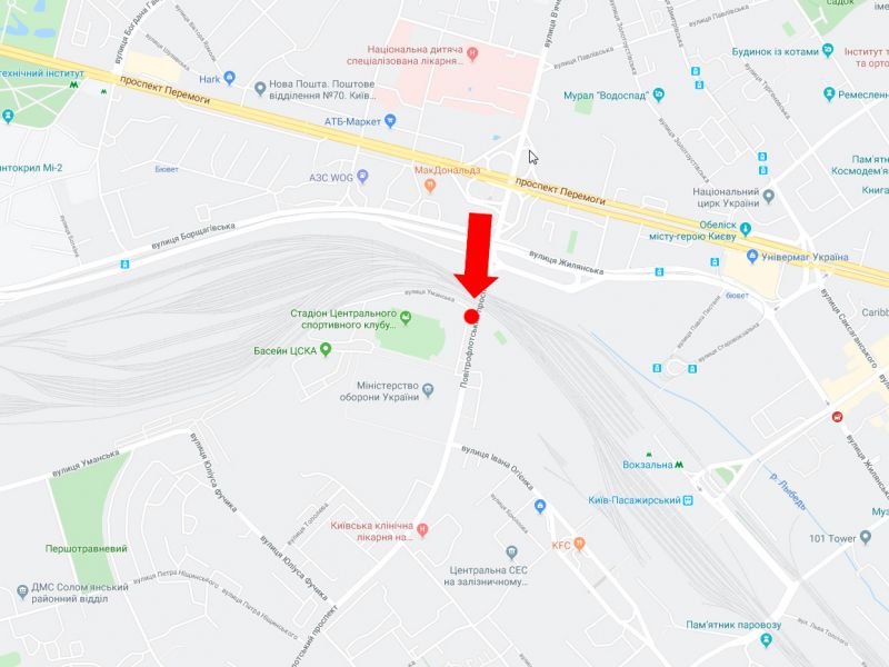 Led екран/Відеоборд, Київ, Проспект Повітряних Сил (колиш. Повітрофлотський пр.)., на Повітрофлотському мосту, в сторону пл. Севастопольської, (ролик 10 сек, 1 вихід/1,5 хвилини)