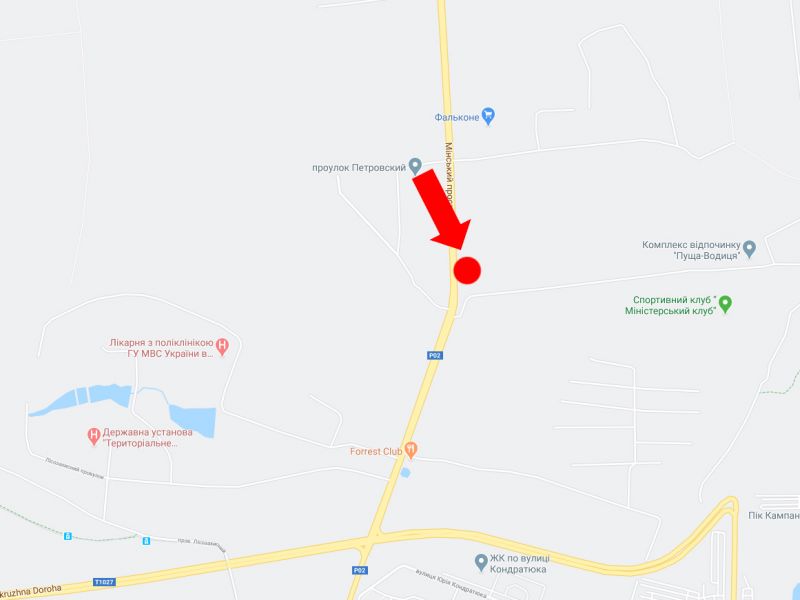 Білборд/Щит, Київ, Мінський пр. - 500 м. до ресторану "Forrest Club", в центр