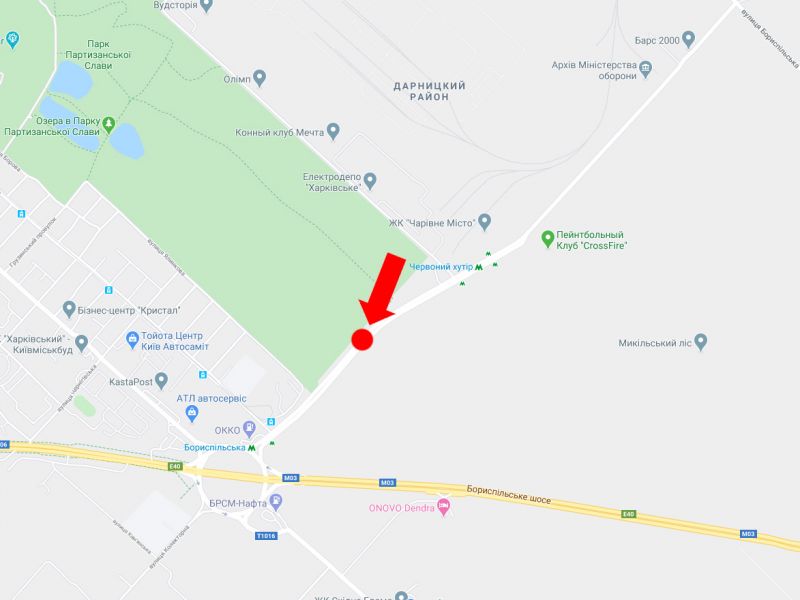 Білборд/Щит, Київ, Старобориспільська вул., роздільник, в сторону пл. Харківської, ст.м. "Бориспільська"
