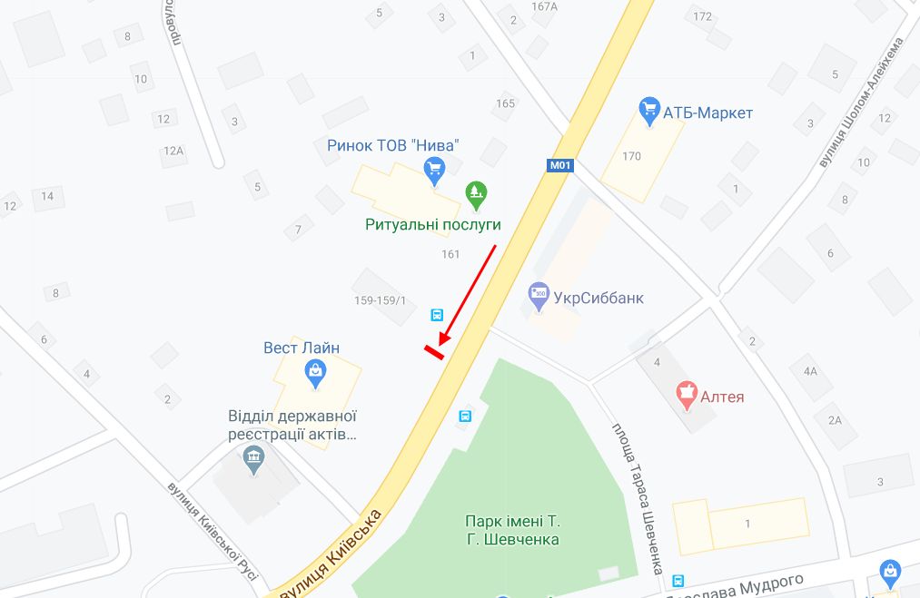 Скрол/Сітіборд, Бровари, Бровари, вул. Київська, 159 у напрямку м. Київ
