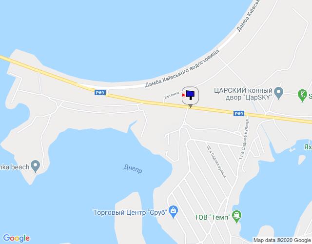 Білборд/Щит, Вишгород, с. Хотянівка, траса Р-69 "Київ-Вишгород-Десна", км 2+550 право, в'їзд в Хотянівку, біля садового центру JACARANDA, за 750м до Sobi Club