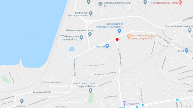 Билборд/Щит, Каменское/Днепродзержинск, вул.Тритузна (р-н будівлі №203)/ул.Петровского, 203