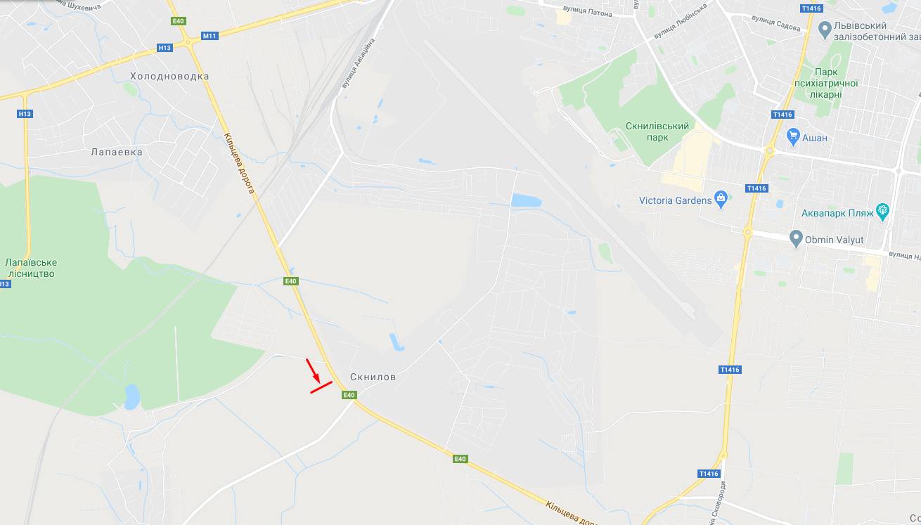 Білборд/Щит, Траси, М-10 Західний обхід м. Львова , км 8+600, праворуч, біля Trans Service-1 в сторону ТРЦ King Cross Leopolis