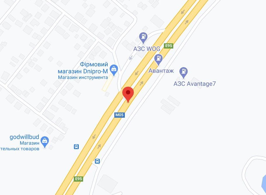 Реклама на мостах, Трассы, М-05 Одеська тр. - 6км від КПП. Четвертий від Києва - с. Віта-Поштова, поворот на с. Круглик, зупинка, заправка WOG Магазин Днипро М, в напрямку Києва