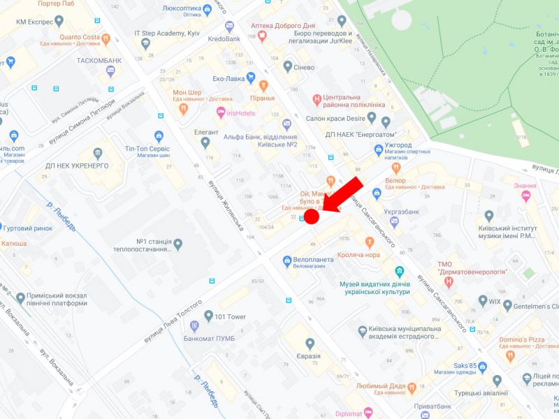 Сітілайт, Київ, Толстого вул. 22, в сторону вул. Жилянської