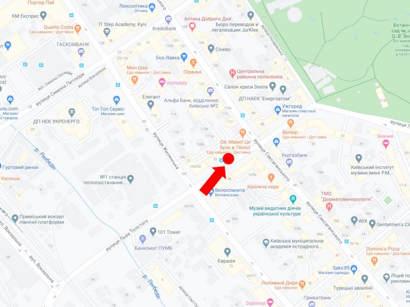 Сітілайт, Київ, Толстого вул. 22, в сторону вул. Саксаганського