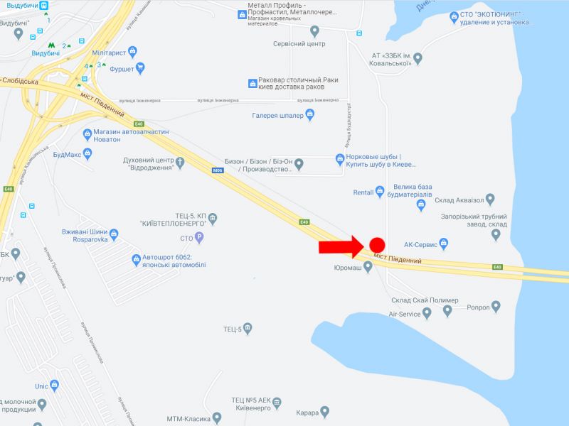 Билборд/Щит, Киев, Південний міст, в бік пр. Бажана