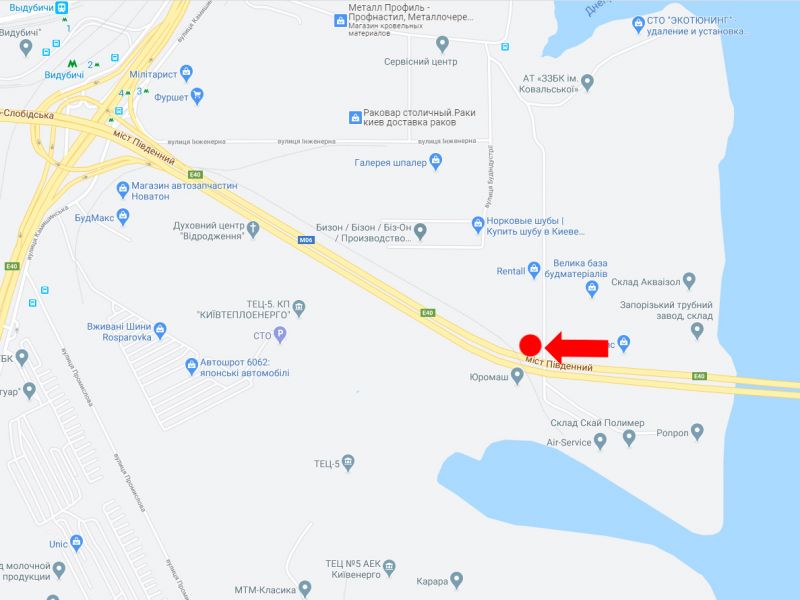 Ролер/Призматрон, Київ, Південний міст, в сторону центру