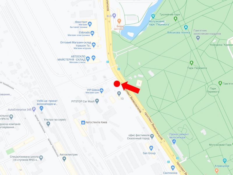 Білборд/Щит, Київ, Визволителів пр., 15, біля супермаркетів "Фокстрот" і "Ельдорадо", в сторону бул. Перова