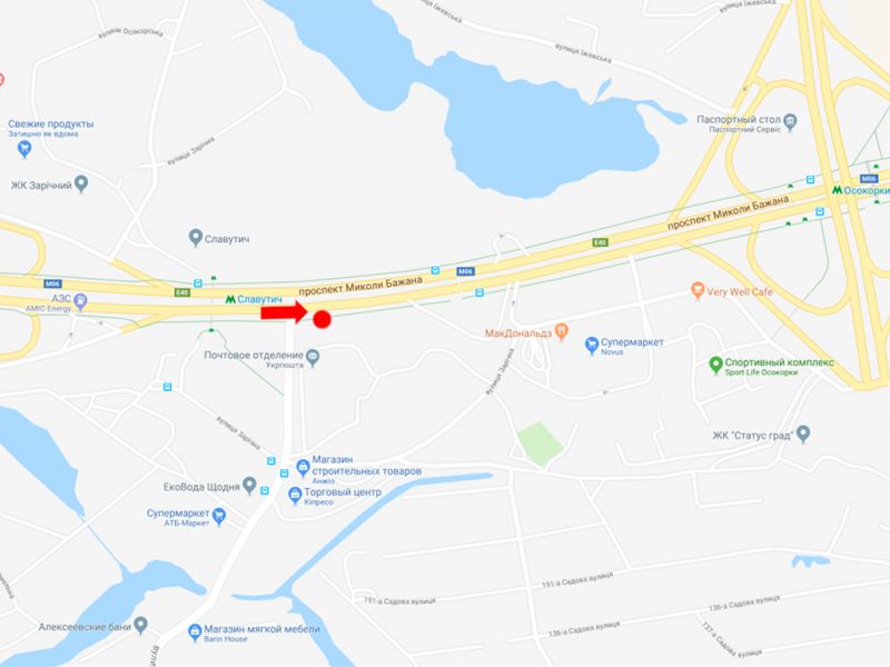 Led екран/Відеоборд, Київ, Бажана пр. -вул.Зарічна, в сторону ст. м. "Осокорки", з центру, (ролик 10 сек, 1 вихід/1,5 хвилини)