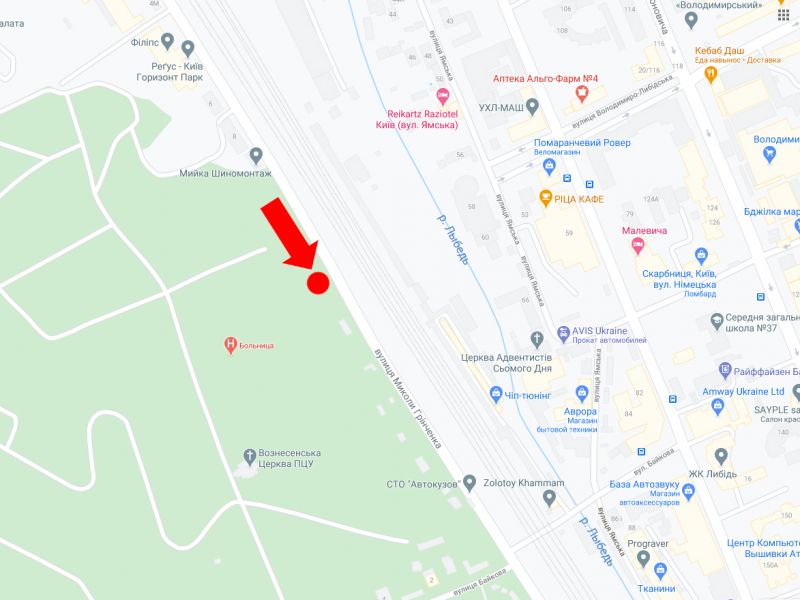 Білборд/Щит, Київ, Грінченка вул., в сторону вул. Саперно-Слобідська