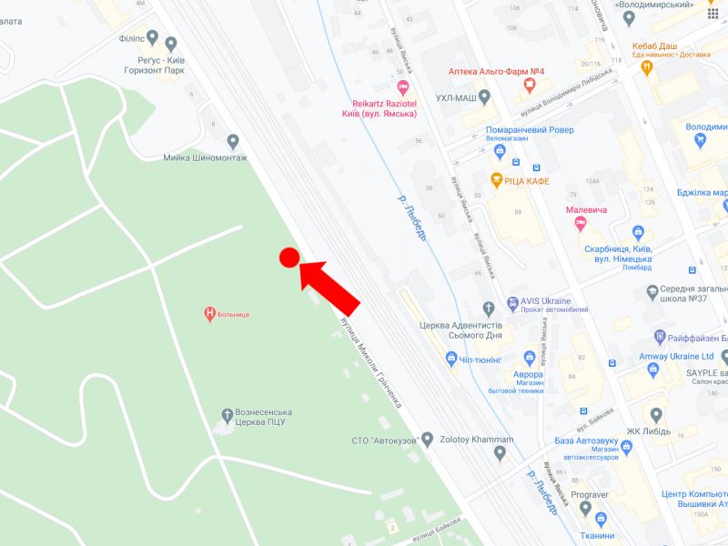 Билборд/Щит, Киев, Грінченка вул., в сторону вул. Протасов Яр