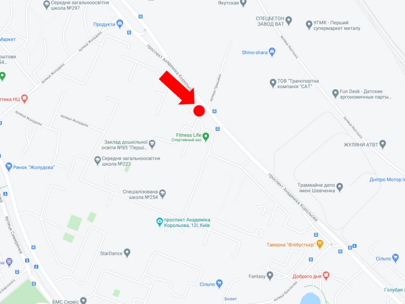 Білборд/Щит, Київ, Корольова пр.10, в сторону вул. Симиренка