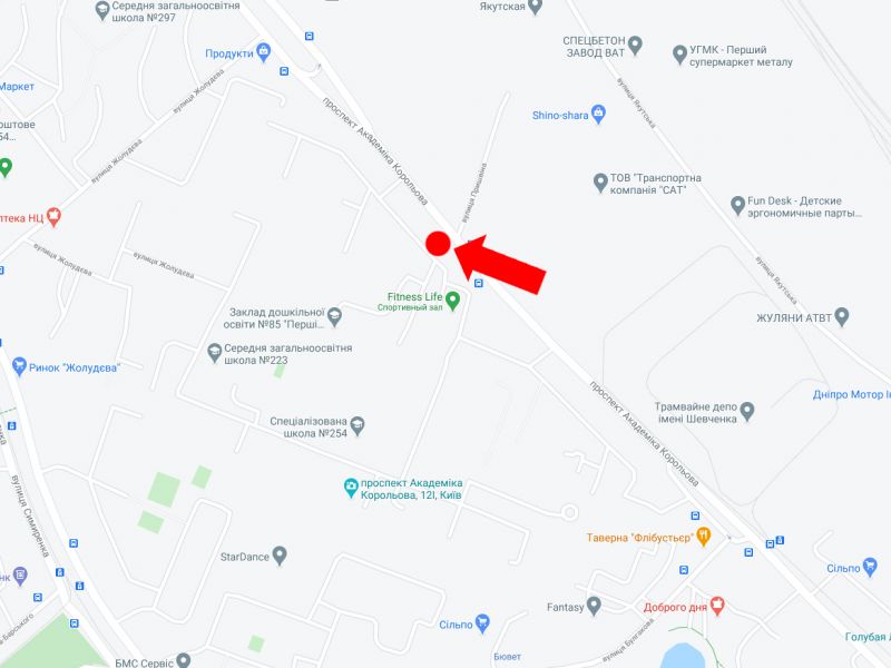 Билборд/Щит, Киев, Корольова пр.10, в сторону вул. Сім'ї Сосніних