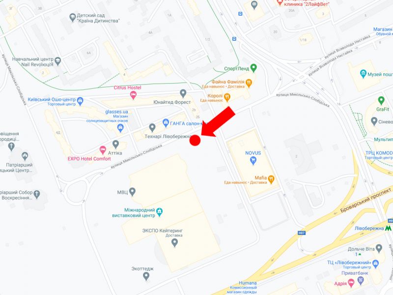 Білборд/Щит, Київ, Микільсько-Слобідська вул., 4В, в сторону МВЦ