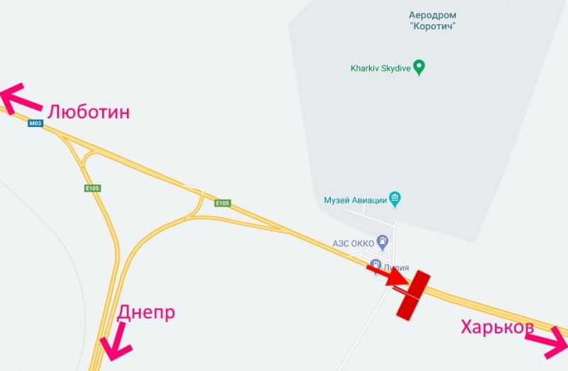 Білборд/Щит, Траси, Траса Київ-Харків-сел. Коротич-біля АЗС ОККО та Лілія-ліва - у бік Харкова