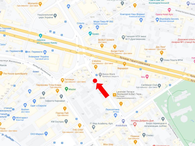 Сітілайт, Київ, Саксаганського вул. 143, в сторону пл. Перемоги