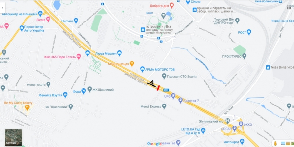 Роллер/Призматрон, Киев, вул.В.Кільцева поворот на Жуляни/ав-н Scania-Volvo на розподілювачі в напр. Одеської пл.