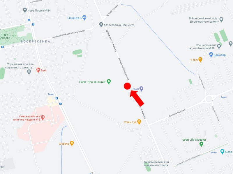 Билборд/Щит, Киев, Братиславська вул., біля АЗС Glusco, в сторону супермаркету "Епіцентр", пр. Шухевича